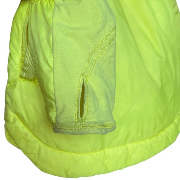 Lululemon Size 8 What The Fluff Pullover Jacket Clarity Yellow Neon Down Puffer - Picture 12 of 16